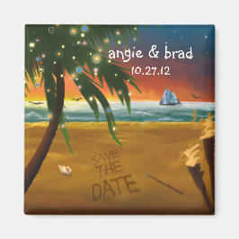 Tropical Beach Save the Date Magnet