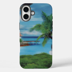 Tropical Beach Scene Art Print title_seo2
