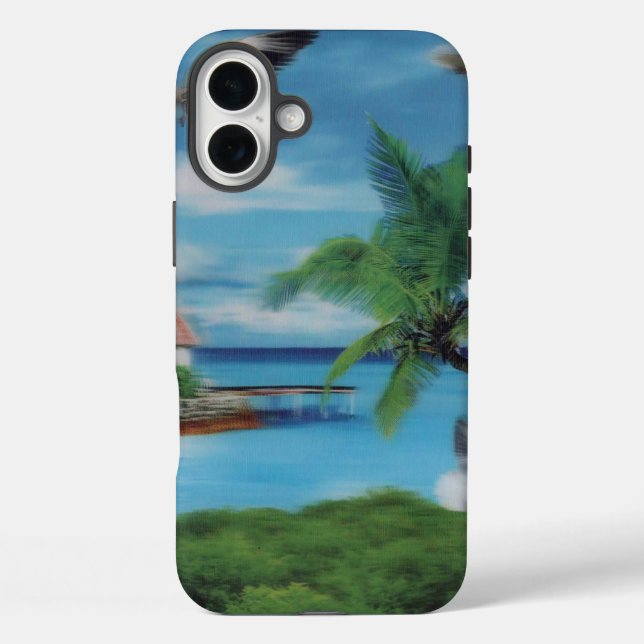 Tropical Beach Scene Art Print title_seo2 (Rückseite)