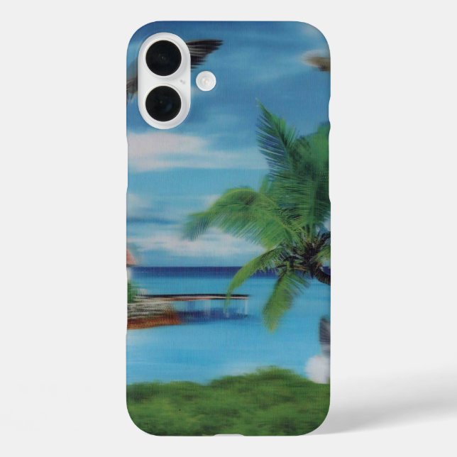 Tropical Beach Scene Art Print title_seo2 (Rückseite)