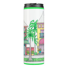Tropical Beach Shop Thermal Tumbler; Limellgrün