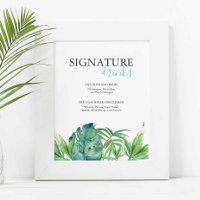 Tropical Beach Signature Drinks Hochzeitszeichen