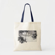 Tropical Beach South Wind Vintage Kunst