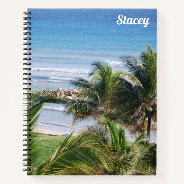 Tropical Beach Spiral Notebook Notizbuch (Vorderseite)