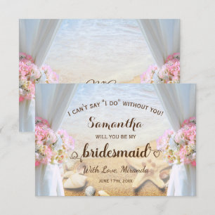 Tropical Beach Starfish Wedding Bridesmaid Einladung