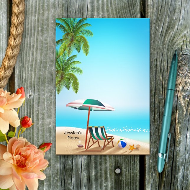 Tropical Beach Summer Holiday Notes Post-it Klebezettel (Von Creator hochgeladen)