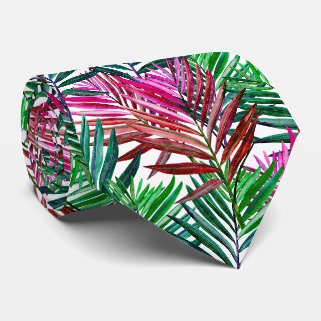 Tropical Beach Summer Palms Krawatte (Gerollt)
