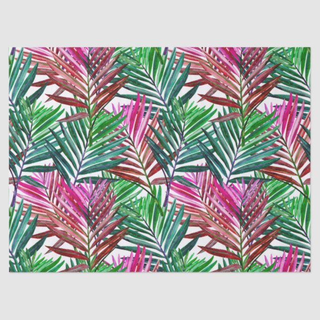 Tropical Beach Summer Palms Seidenpapier (Vorderseite)