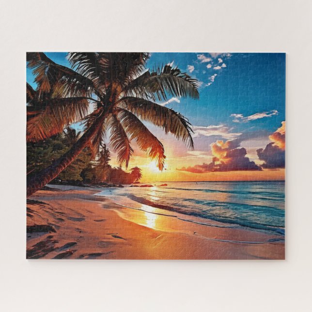Tropical Beach Sunset (Horizontal)
