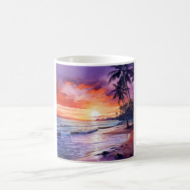 Tropical Beach Sunset #1 Tasse (Mittel)