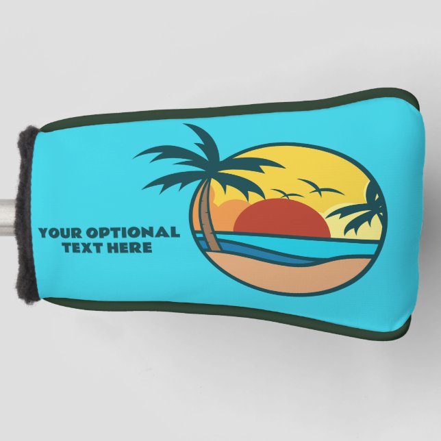 Tropical Beach Sunset Golf Headcover (Vorderseite)