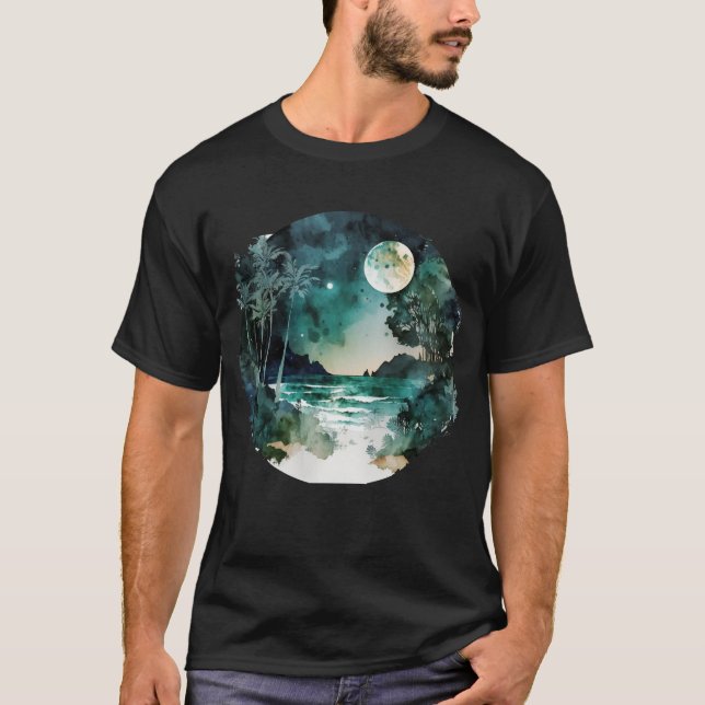Tropical Beach Sunset T-Shirt (Vorderseite)