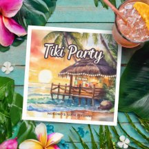 Tropical Beach Tiki Geburtstagsparty Cocktail