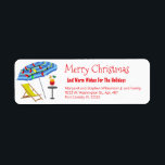 Tropical Beach Umbrella Drink Funny Christmas Fun<br><div class="desc">Die sonnige, südliche, tropische Insel oder der Ozean Strand Design für die warmen Klimas, mit frohen Weihnachten, und einen Sonnenschirm mit Weihnachtsbaumleuchten, einen Liegestuhl und einen Sommercocktail. Ein Kostentext für Florida, Kalifornien oder alle warmen Klimabedingungen. Frohe Weihnachten und warme Wünsche ist die Urlaubsbotschaft oder passen Sie sich an jede Formulierung...</div>