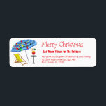 Tropical Beach Umbrella Drink Funny Christmas Fun<br><div class="desc">Die sonnige, südliche, tropische Insel oder der Ozean Strand Design für die warmen Klimas, mit frohen Weihnachten, und einen Sonnenschirm mit Weihnachtsbaumleuchten, einen Liegestuhl und einen Sommercocktail. Ein Kostentext für Florida, Kalifornien oder alle warmen Klimabedingungen. Frohe Weihnachten und warme Wünsche ist die Urlaubsbotschaft oder passen Sie sich an jede Formulierung...</div>