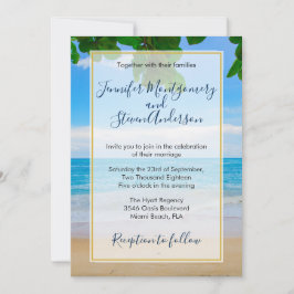 Tropical Beach Vacation Island Wedding Einladung