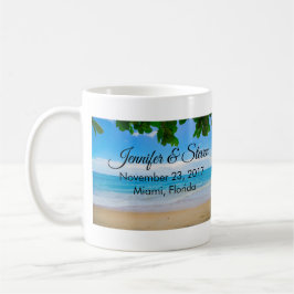 Tropical Beach Vacation Island Wedding Kaffeetasse