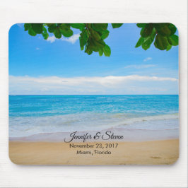 Tropical Beach Vacation Island Wedding Mousepad