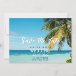 Tropical Beach Verlobung Foto Hochzeit Save The Date
