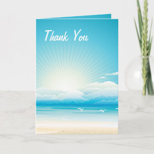Tropical Beach Vielen Dank für Ihre Hochzeitskarte Dankeskarte