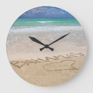 Tropical Beach Wall Clock Große Wanduhr