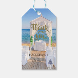 Tropical Beach Wedding Arbor Vielen Dank Geschenkanhänger