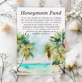 Tropical Beach Wedding Honeymoon Fund Begleitkarte