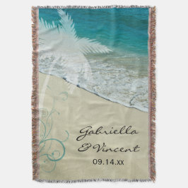 Tropical Beach Wedding Keepake Decke