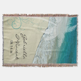 Tropical Beach Wedding Keepake Decke