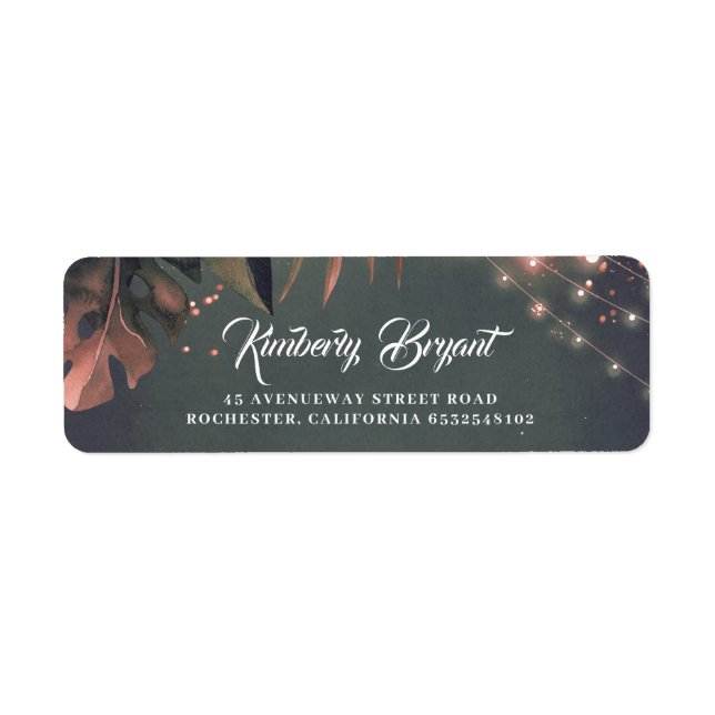 Tropical Beach Wedding Label (Vorne)