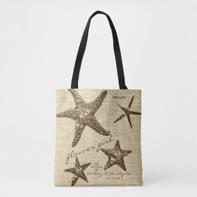 Tropical Beach Wedfish Flower Girl Tasche (Vorderseite)
