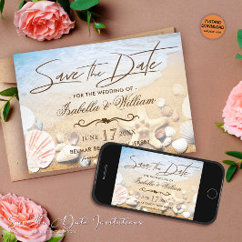 Tropical Beach Wedfish Save the Date