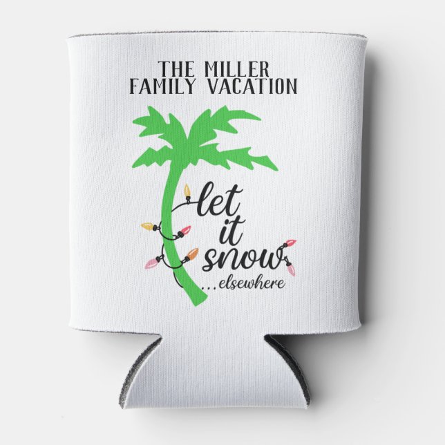 Tropical Beach Weihnachtsferien Dosenkühler (Vorderseite)