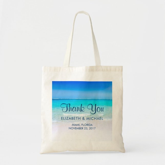 Tropical Beach with a Turquoise Sea Wedding Tragetasche (Vorne)