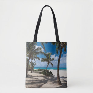 Tropical Beaches Anguilla   Beach, Palm Tree Tasche