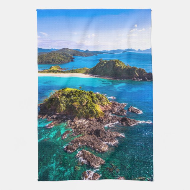 Tropical Beaches | El Nido Phillipines Geschirrtuch (Vertikal)
