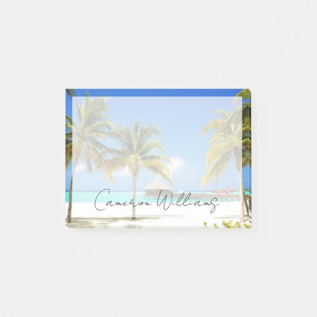 Tropical Beaches Island & Lagoon Post-it Klebezettel (Vorderseite)