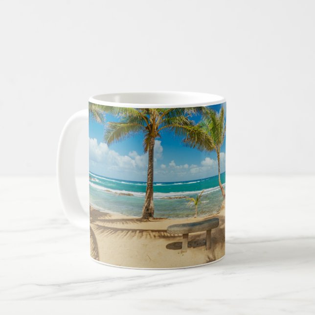 Tropical Beaches Kuau Cove Beach, Maui Hawaii Kaffeetasse (Vorderseite Links)