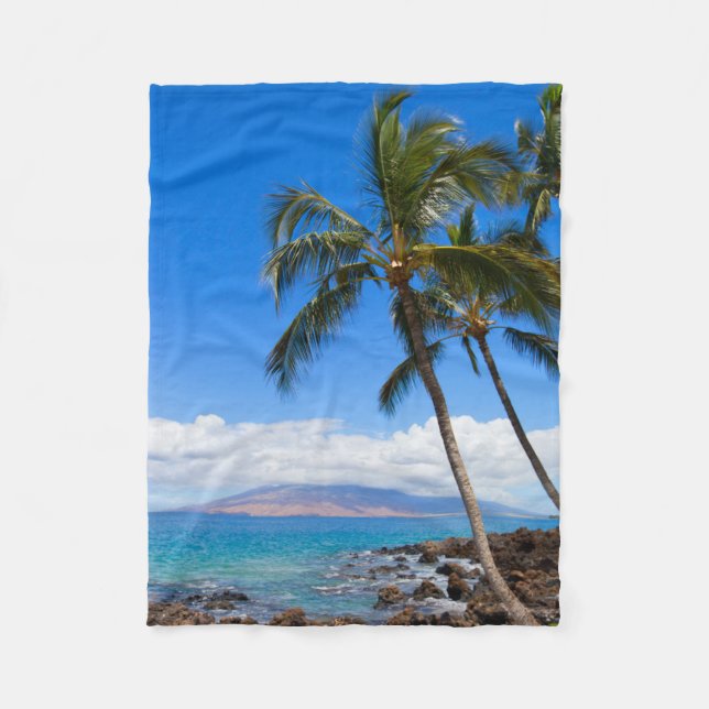 Tropical Beaches | Maui Hawaii Island Fleecedecke (Vorderseite)
