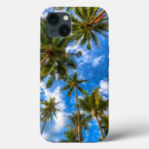 Tropical Beaches   Palm Trees on Blue Sky Case-Mate iPhone Hülle