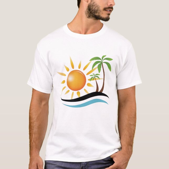 Tropical Beautiful Beach Vibes  T-Shirt (Vorderseite)