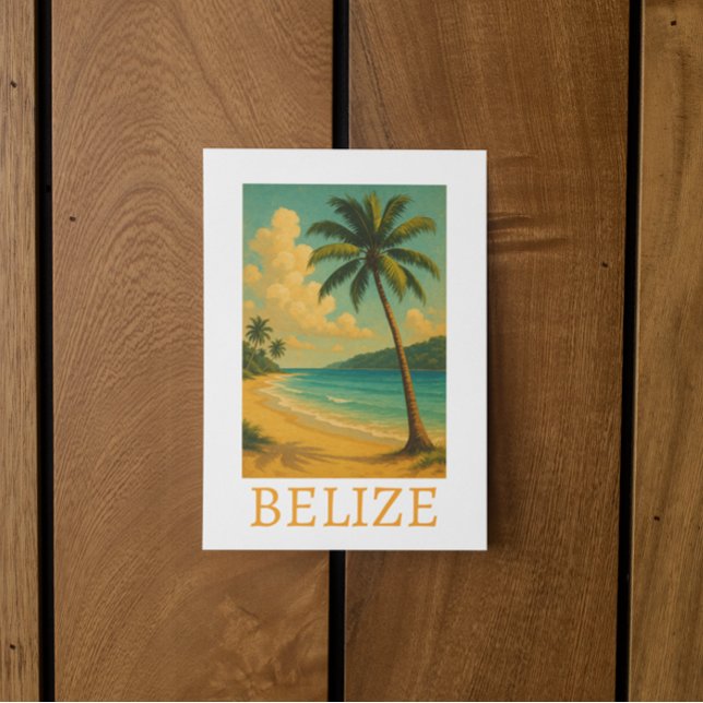 Tropical Belize Beach Caribbean Vacation Postkarte (Tropical Belize Beach Caribbean Vacation Postcard)