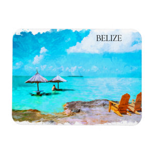Tropical Belize Beach Vacation Magnet