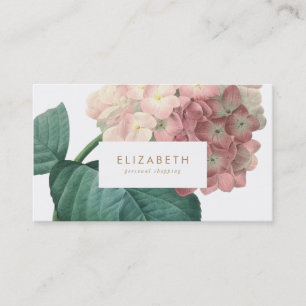 Tropical Big Hydrangea Floral Business Card Visitenkarte