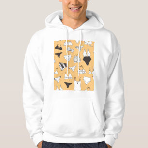 Tropical Bikini: Von Hand Gezeichnet Sommermuster Hoodie