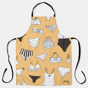 Tropical Bikini: Von Hand Gezeichnet Sommermuster Schürze