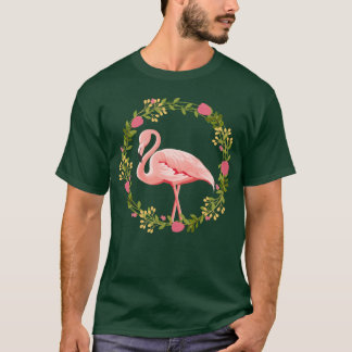 Tropical Bird Blume Flamingo T-Shirt