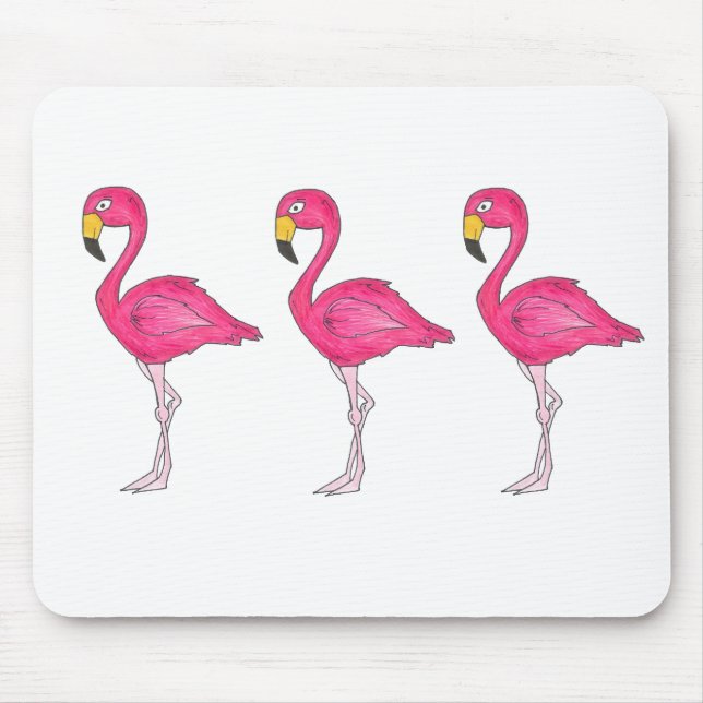 Tropical Bird Pink Flamingos Mouse Pad Mousepad (Vorne)