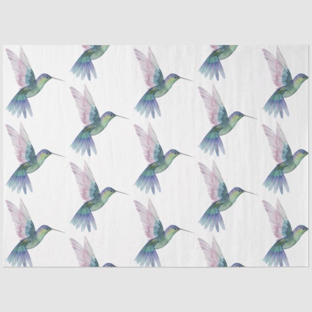 Tropical Bird Series: Hummingbird Design 2 Seidenpapier (Vorderseite)