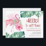 Tropical Birthday Einladung für 60.<br><div class="desc">Feiern Sie mit diesem tropischen Geburtstag im sonnigen Stil und laden Sie zum 60. Geburtstag ein, das für lustige Erwachsene und unvergessliche Meilensteine-Feste konzipiert ist. Dieses Template für die Geburtstagsfeier bietet handgemalte Aquarellbilder mit einem rosa Flamingo und üppigen tropischen Blätter - ideal für den Pink Flamingo Day, eine Florida Beach...</div>